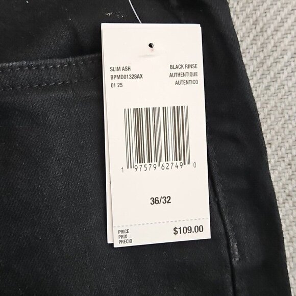 Buffalo David Bitton Ash Jeans Men's Size W34 L32 Black Slim Fit NWT Classic - Picture 4 of 15